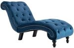 vidaXL Chaiselongue Blau Samt 248608
