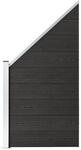 vidaXL Zaunelement WPC 95x 105-180 cm Grau 49071