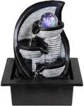 Globo LED-Brunnen Albert Kunststoff Grau