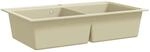 vidaXL Granitsp&uuml;le Doppelbecken Beige 144851