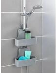 Wenko Duschcaddy Barcelona Grau Kunststoff (TPE), 26 x 24 x 9 cm Grau