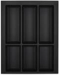 SOTECH Orga-Box VII Besteckeinsatz Schwarz 450 mm H&ouml;he 50,5 mm mit Softtouch