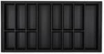 SOTECH Orga-Box VII Besteckeinsatz Schwarz 1000 mm H&ouml;he 50,5 mm mit Softtouch