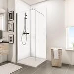 Schulte ExpressPlus DecoDesign Duschr&uuml;ckwand Set Ecke Dekor Wei&szlig;