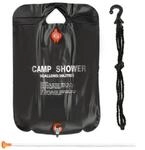 Relaxdays Campingdusche PVC Schwarz Faltbar 20, 61 cm x 40 cm