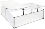 Wiltec Doppel Fr&uuml;hbeet Alu 100X120X40Cm Gem&uuml;sebeet Gew&auml;chshaus Arretierbar