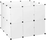 Relaxdays Kleintiergehege Kunststoff Wei&szlig; Stecksystem 24er Pack 92 cm x 110 cm x 110
