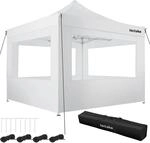 Tectake Aluminium Pavillon Olivia 3 x 3 M Wasserdicht 300 x 300 x 280 cm Wei&szlig;