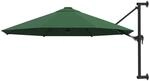 vidaXL Sonnenschirm zur Wandmontage mit Metall-Mast 300 cm Gr&uuml;n 44864