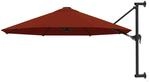 vidaXL Sonnenschirm zur Wandmontage mit Metall-Mast 300 cm Terrakotta 47299