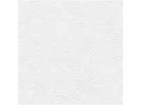 Bricoflor Struktur Papiertapete Weiß Uni Wandtapete Schlicht mit Vinyl Ideal für