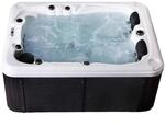 Home Deluxe Outdoor Whirlpool Beach Pure 210 x 155 x 83 cm Dunkelgrau-Wei&szlig;