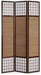 Homestyle4u 3-tlg. Paravent in Braun 120x200 cm 875