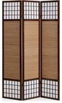 Homestyle4u 3-tlg. Paravent in Braun 132x175 cm 62