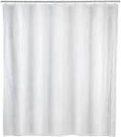 Wenko Anti-Schimmel Duschvorhang Uni Polyester 120 cm x 200 cm Wei&szlig;