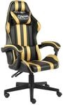 vidaXL Gaming-Stuhl Schwarz und Golden Kunstleder 20520