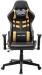 vidaXL Gaming-Stuhl Schwarz und Golden Kunstleder Modell 1