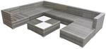 vidaXL 8-tlg Garten-Lounge-Set mit Auflagen Poly Rattan Grau Modell 2