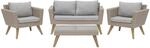 Beliani Sitzgruppe VITTORIA Taupe 70x135x71