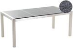 Beliani Gartentisch GROSSETO Dunkelgrau 180x90x74