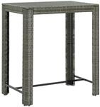 vidaXL Garten-Bartisch Grau 100x60,5x110,5 cm Poly Rattan 45875
