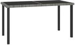 vidaXL Garten-Esstisch Grau 140x70x73 cm Poly Rattan 315118