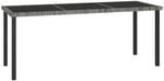 vidaXL Garten-Esstisch Grau 180x70x73 cm Poly Rattan 315119