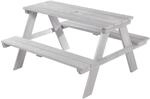 roba Kindersitzgarnitur in Grau Outdoor + aus Massivholz