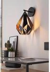 Eglo Wandleuchte Carlton 1 1-flammig Schwarz-Kupfer E27 60 W