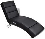 vidaXL Massage-Chaiselongue Schwarz Kunstleder