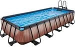 EXIT Wood Pool Braun 540x250x100cm m. Sandfilterpumpe