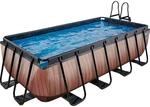 EXIT Wood Pool Braun 400x200x100cm m. Sandfilterpumpe
