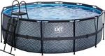 EXIT Stone Pool Grau &oslash; 427 x 122 cm m. Filterpumpe