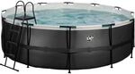 Exit Black Leather Pool Schwarz &oslash; 427 x 122 cm m. Sandfilterpumpe