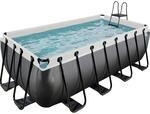 Exit Black Leather Pool Schwarz 400 x 200 x 122 cm m. Sandfilterpumpe