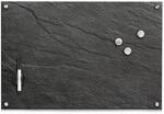Zeller Memoboard Schiefer Glas 60 cm x 40 cm x 1,6 cm Anthrazit