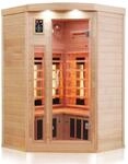 Dewello Infrarotkabine Sauna Lakefield 140cm x 140cm 2 Personen Vollspektrum &