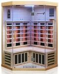 Dewello Infrarotkabine Sauna Brandon 120cm x 120cm 2 Personen Vollspektrum &