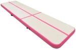 vidaXL Aufblasbare Gymnastikmatte mit Pumpe 700x100x20 cm PVC Rosa 92688