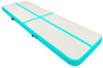 vidaXL Aufblasbare Gymnastikmatte mit Pumpe 300x100x20 cm PVC Gr&uuml;n 92678