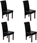 vidaXL Esszimmerst&uuml;hle 4 Stk Schwarz Kunstleder 160316