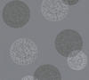 Bricoflor Graue Tapete mit Kreis Muster Abstrakte Vliestapete mit Blüten Rund Ideal