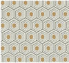 Bricoflor Retro Tapete in Weiß Gold 70er Vliestapete mit Wabenmuster für Wohnzimmer