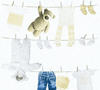Bricoflor Babytapete in Weiß und Blau Babyzimmer Vliestapete mit Teddybär Ideal