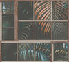 Bricoflor Industrial Tapete in 3D Optik ausgefallene Palmen Tapete in Dunkelgrün und