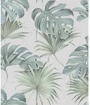 Sch&ouml;ner Wohnen Vliestapete 2 Floral Grau-Gr&uuml;n FSC&reg;