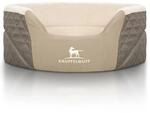 Knuffelwuff Hundebett Lena Orthop&auml;disch Velours und Kunstleder M-L 70 x 50cm
