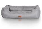 Knuffelwuff Hundebett Dreamline Velours XXL 120 x 85cm Grau
