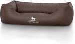 Knuffelwuff Hundebett Milan Kunstleder XL 105 x 75cm Braun