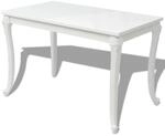 vidaXL Esstisch 116 x 66 x 76 cm Hochglanz Wei&szlig;